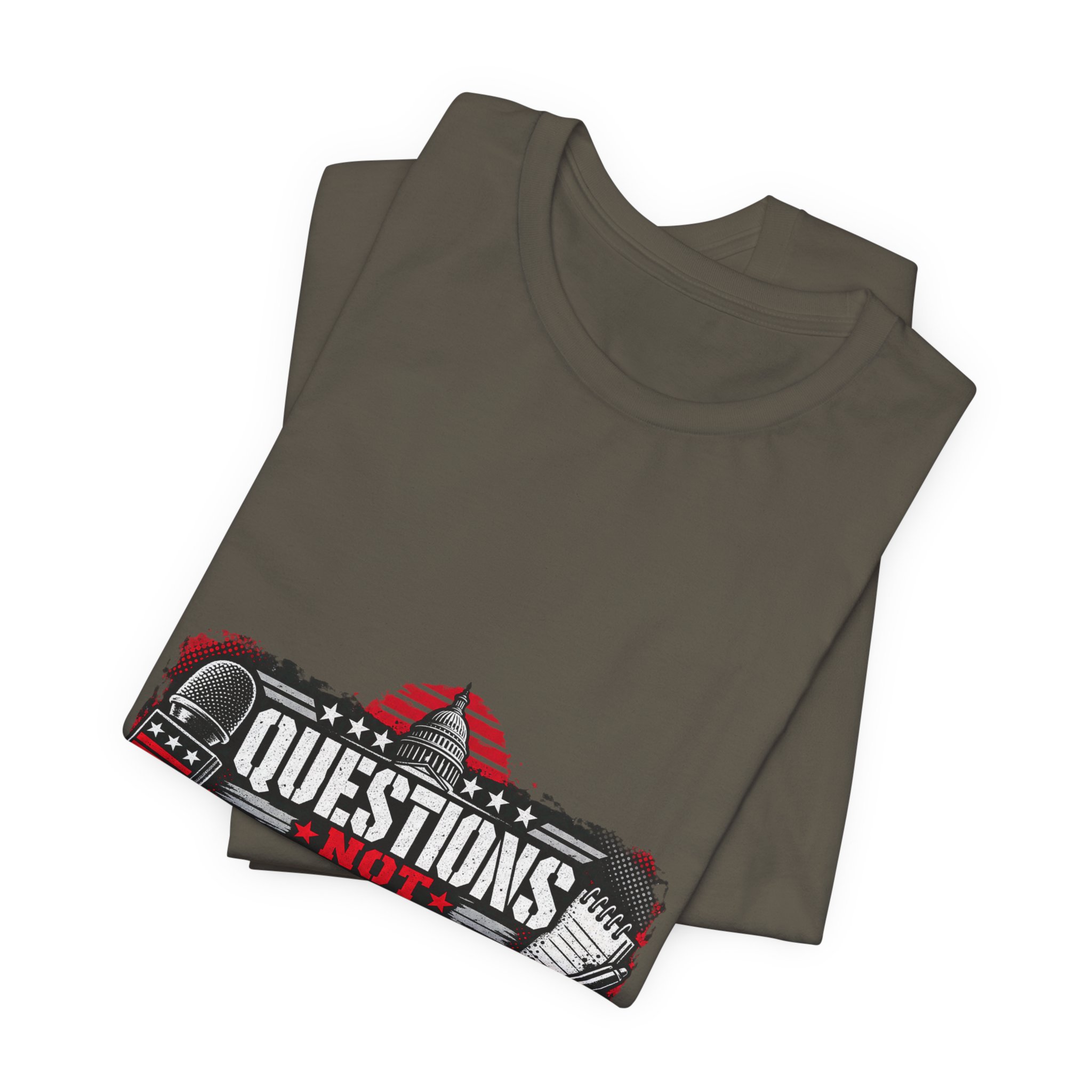 Questions Not Scripts T-Shirt — Daily Beltway - Image 11