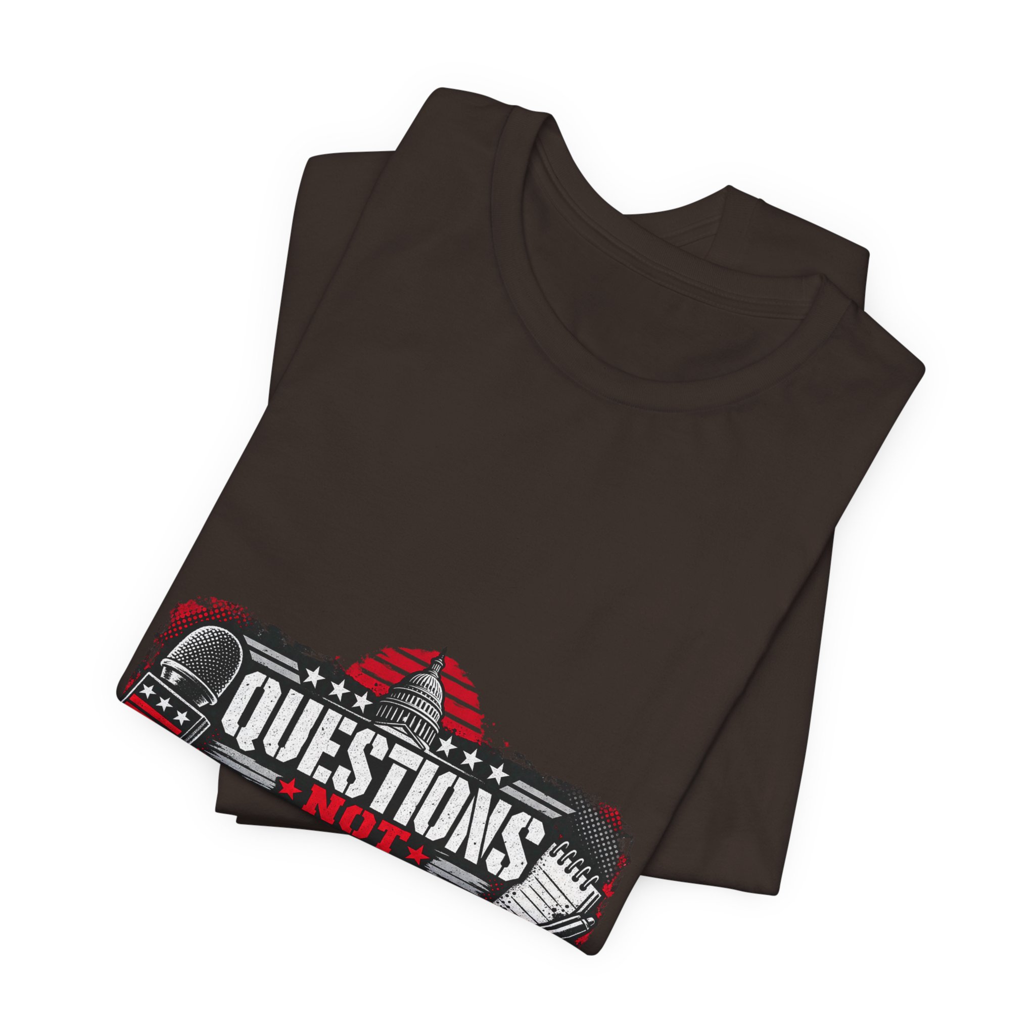 Questions Not Scripts T-Shirt — Daily Beltway - Image 3