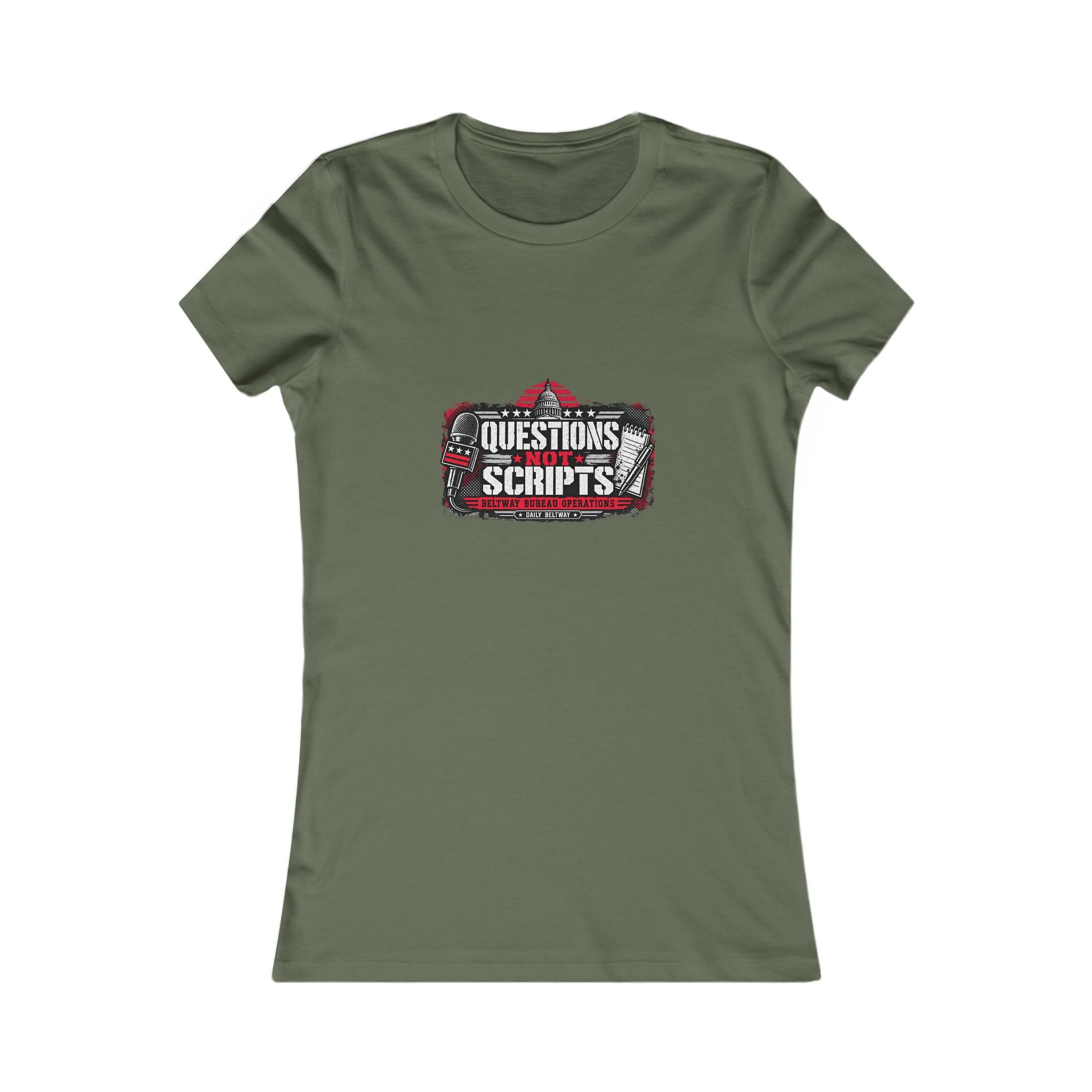 Questions Not Scripts Women's Tee — Daily Beltway - Image 5