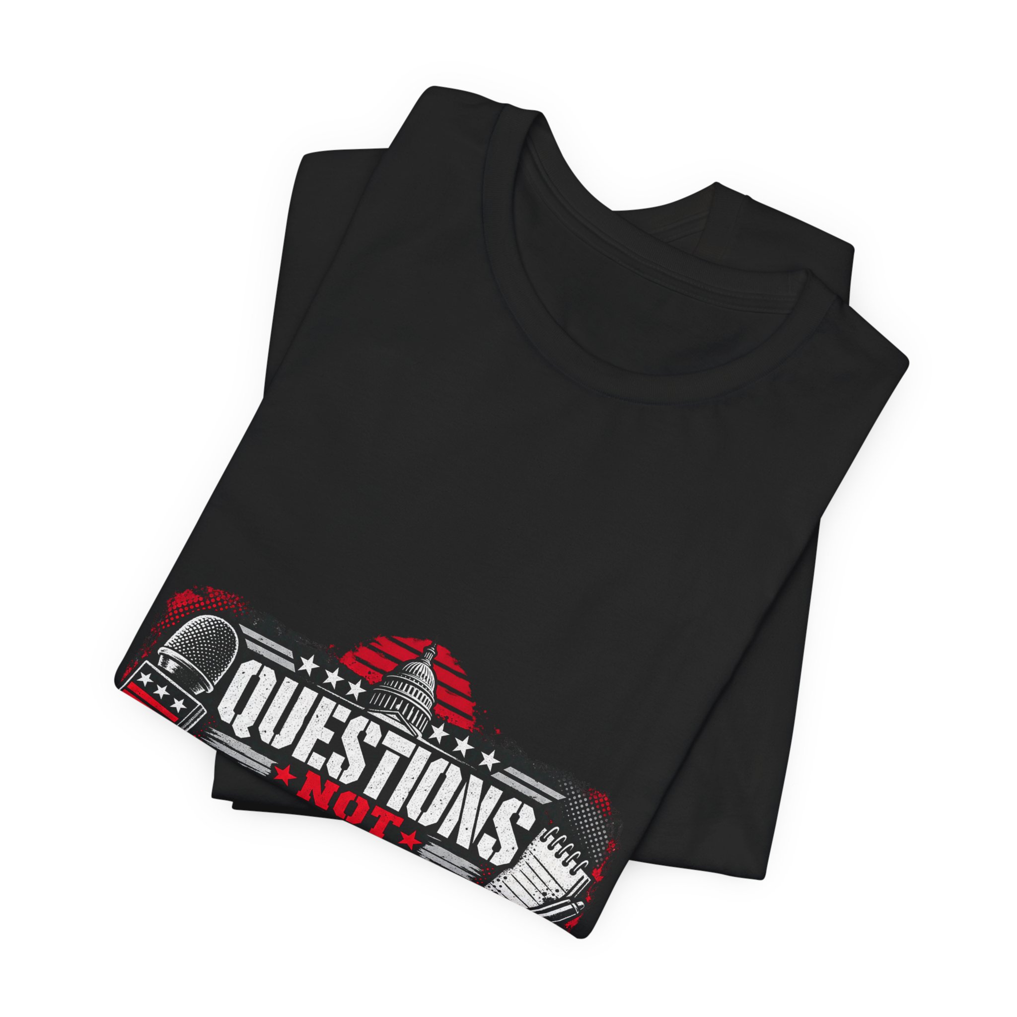 Questions Not Scripts T-Shirt — Daily Beltway - Image 7